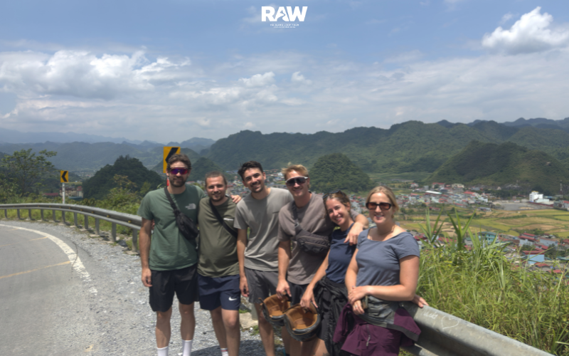 Raw's 1 day Ha Giang tour begins and ends at Raw Hostel in Ha Giang city